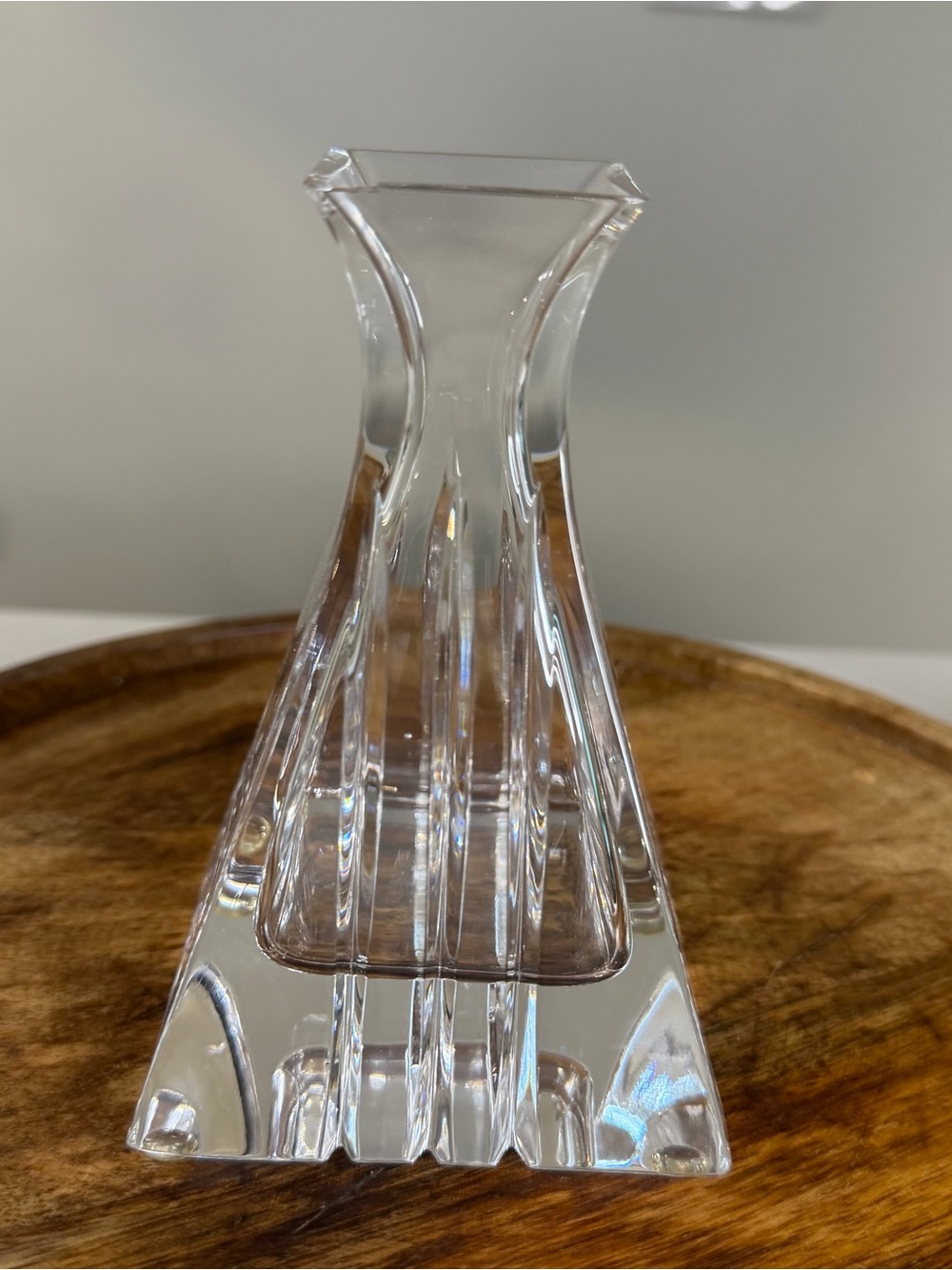 Tiffany & Co Clear crystal Geometric Bud Vase